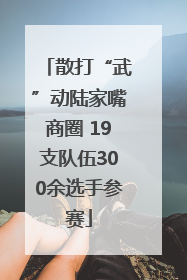 散打“武”动陆家嘴商圈 19支队伍300余选手参赛